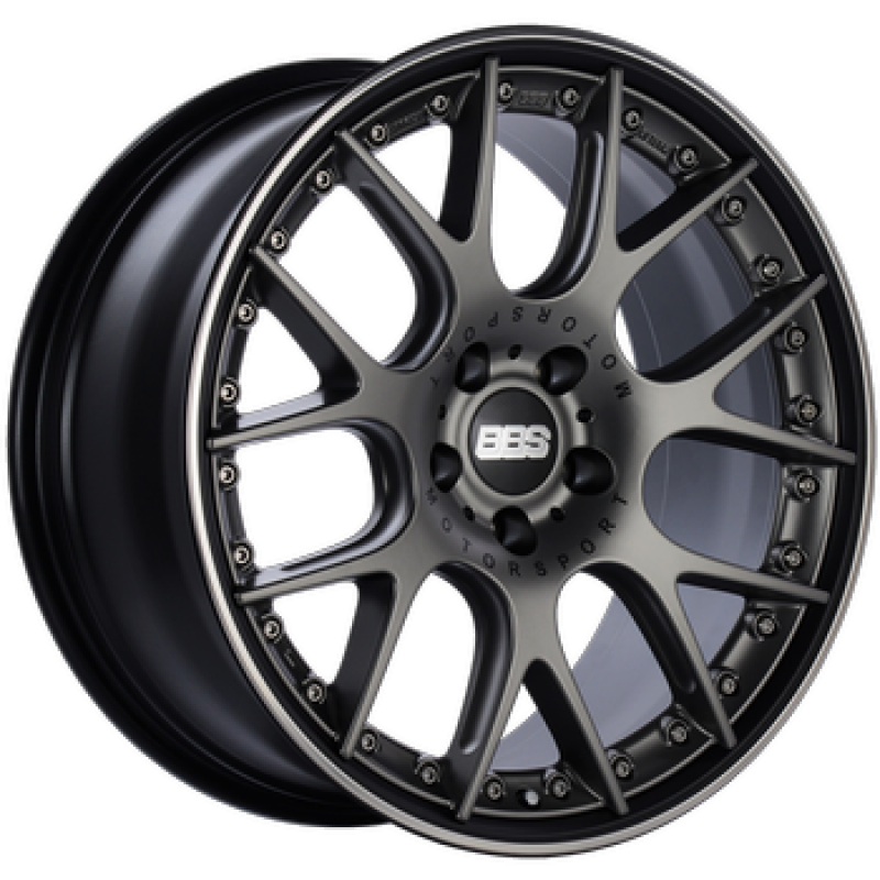 BBS CH-RII 21x9 5x112 ET32 Satin Black Center Platinum Lip SS Rim Prot Wheel PFS Req w/MS Etching