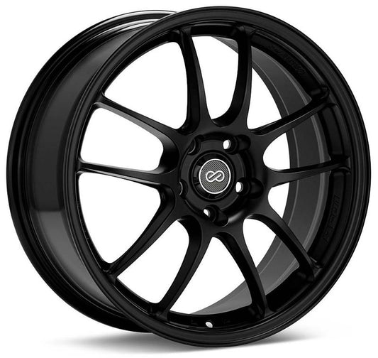 Enkei PF01 18x8 5x114.3 50mm offset Matte Black Wheel 05-07 STI