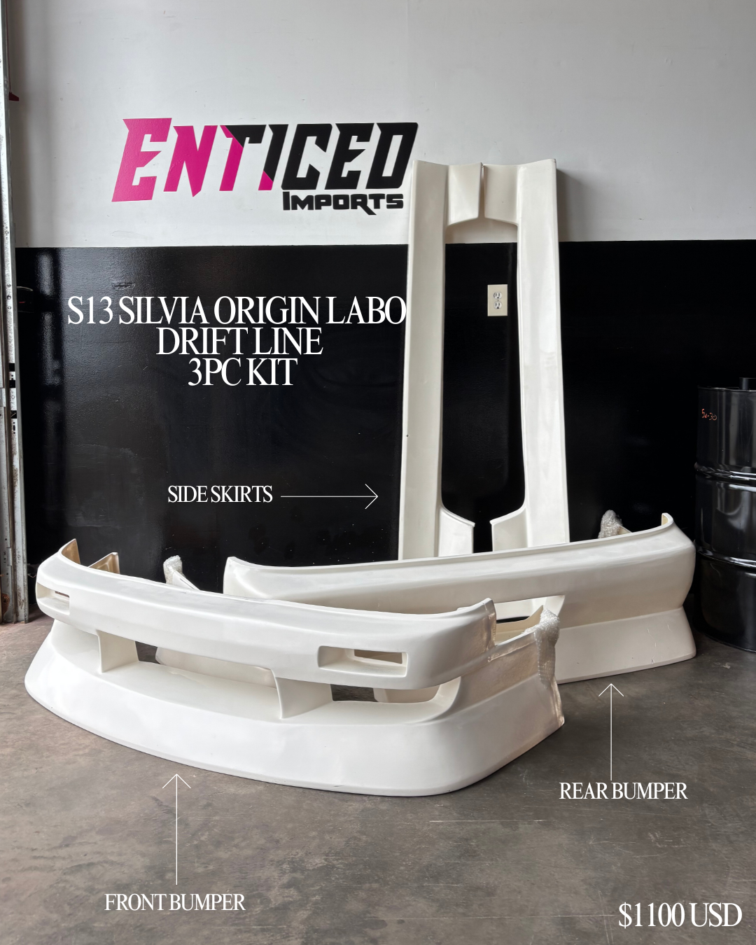 S13 Silvia Origin Labo Drift Line 3pc Kit