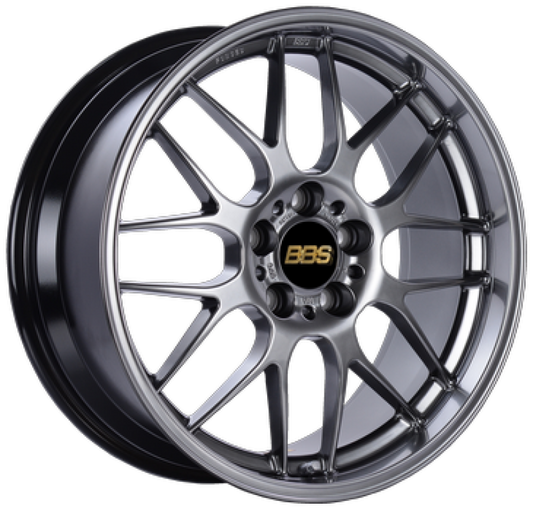 BBS RG-R 18x8.5 5x114.3 ET38 Diamond Black Wheel -82mm PFS/Clip Required
