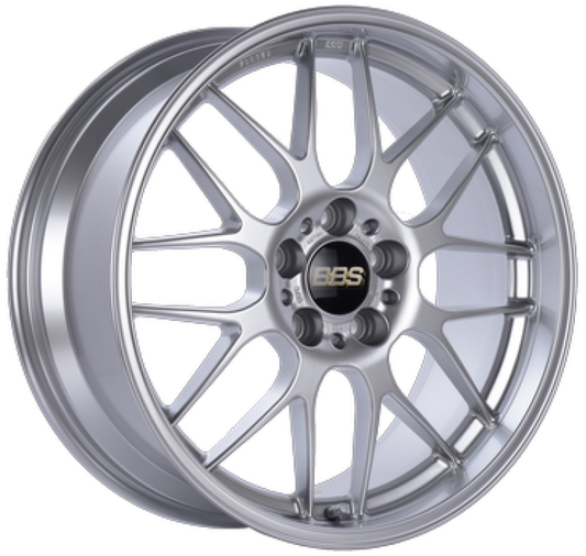 BBS RG-R 18x9.5 5x114.3 ET38 PFS Diamond Silver Wheel -82mm PFS/Clip Req